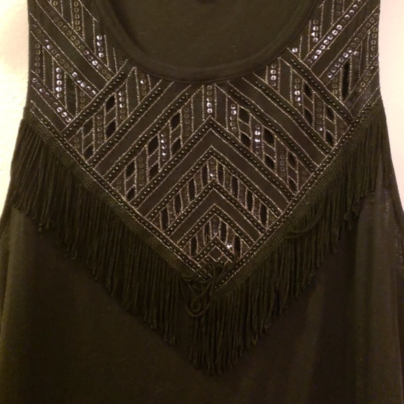 Express Black fringe top - Picture 2 of 3